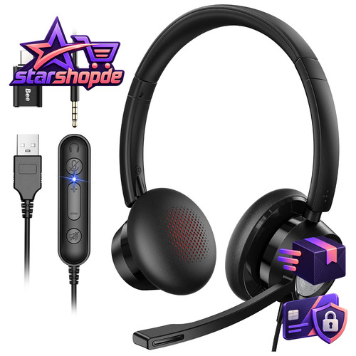 Headset mit mikrofon usb - mikrofon, typ-c